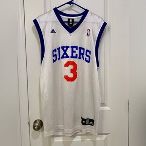 Adidas Men's White Allen Iverson Hardwood Classics Jersey 76ers Sixers Medium